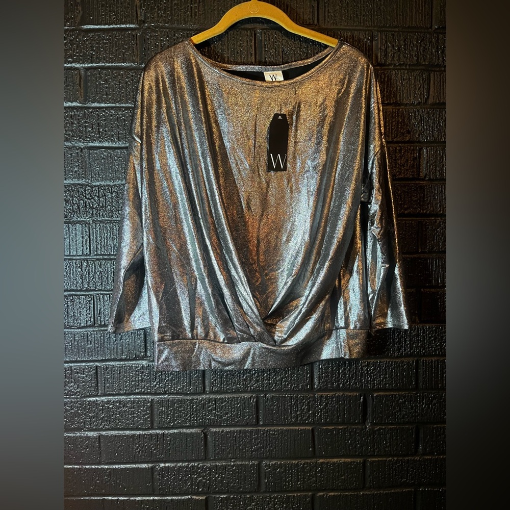Wrapper Shimmering Silver Blouse